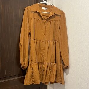 Brown Button-Up Dress